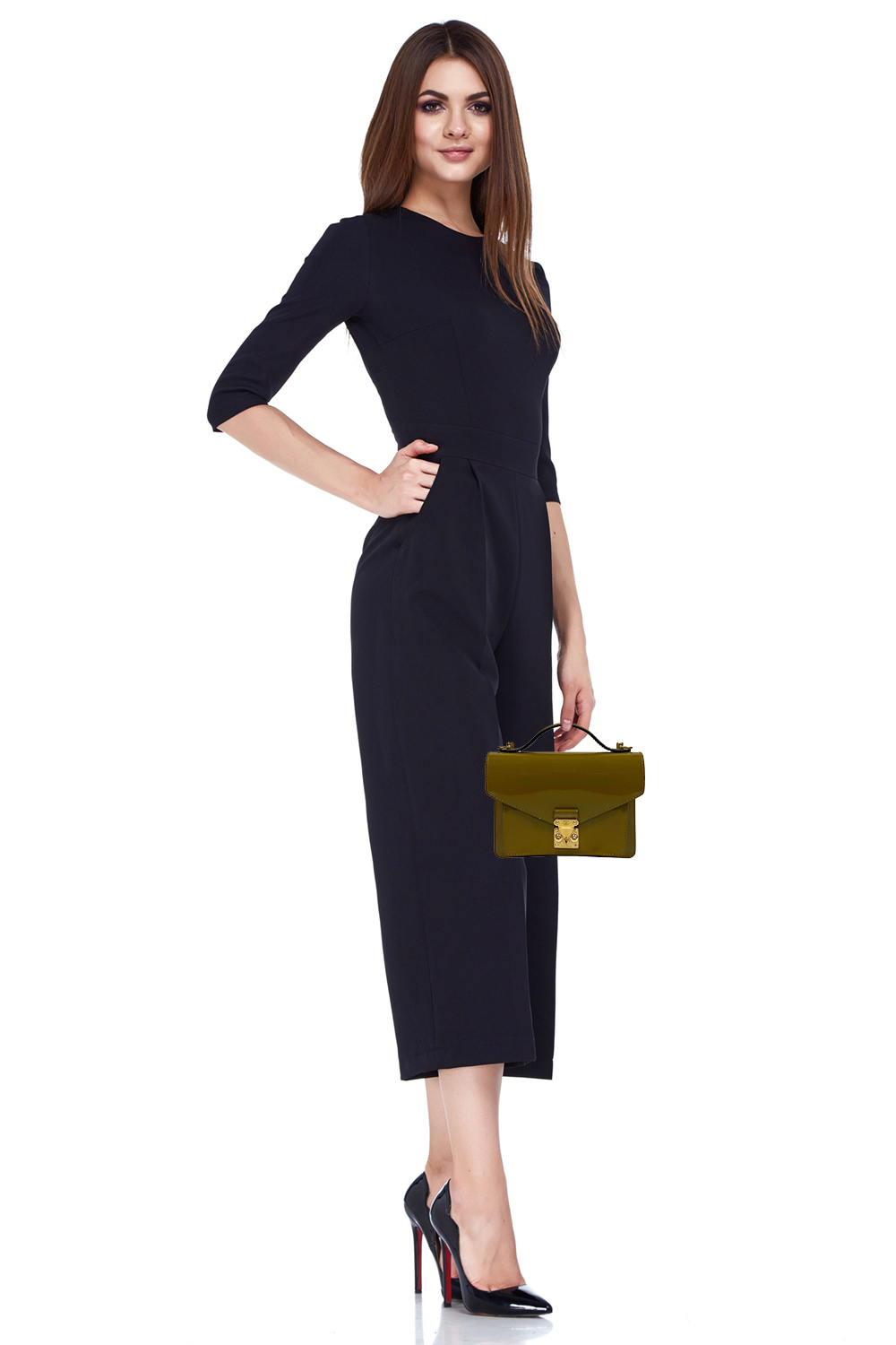 Louis Vuitton Monceau Olive Patent Leather Bag