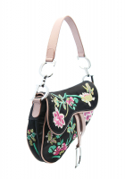 Christian Dior Saddle Silk Handbag