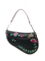 Christian Dior Saddle Silk Handbag