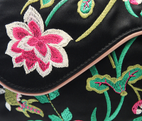 Christian Dior Saddle Silk Handbag