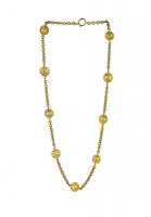 Chanel Gold Chain Logo Necklace
