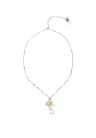 Christian Dior Silver Necklace with Crystals