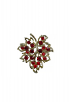 Maple Leaf Crystals Brooch