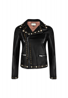 Black Leather Gucci Jacket with Studs