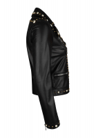 Black Leather Gucci Jacket with Studs