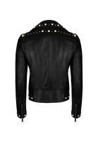 Black Leather Gucci Jacket with Studs