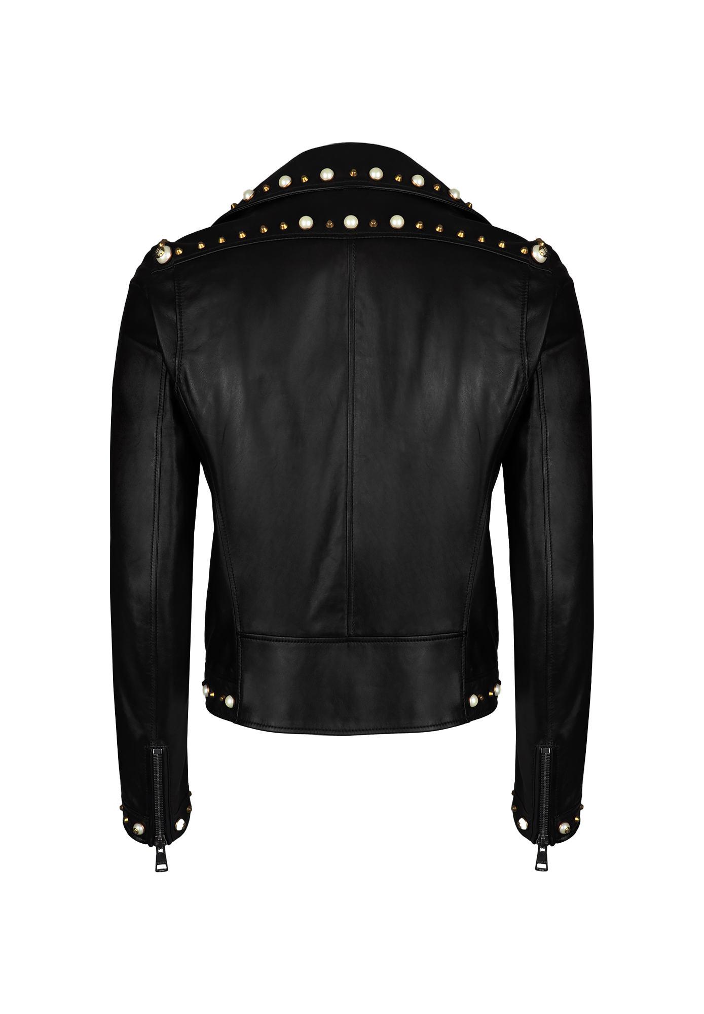 Black Leather Gucci Jacket with Studs