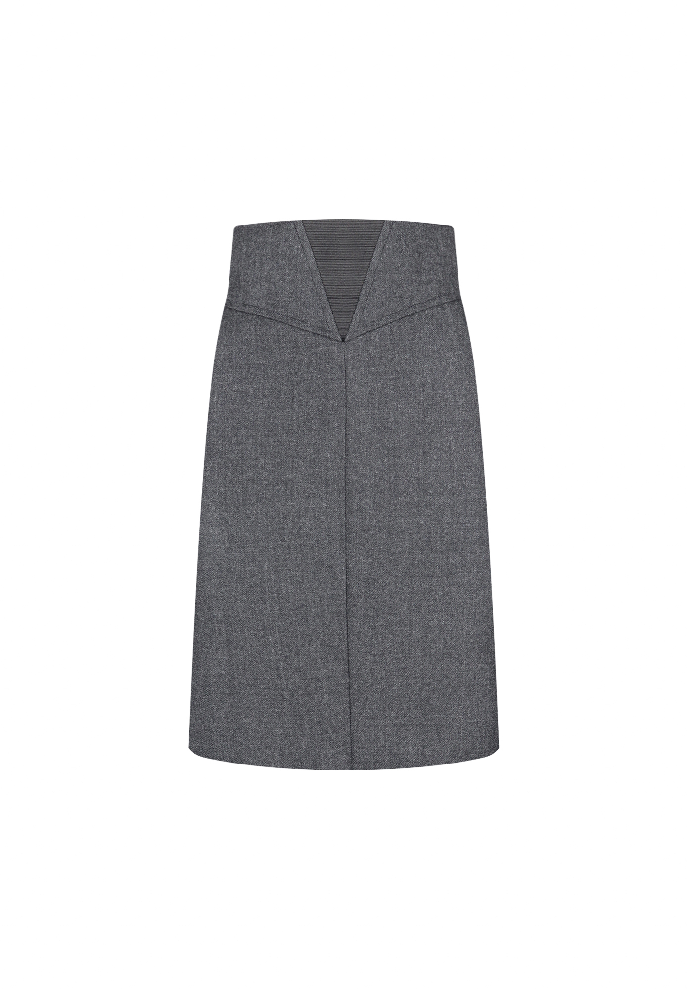 Chanel Dark Grey Wool Skirt