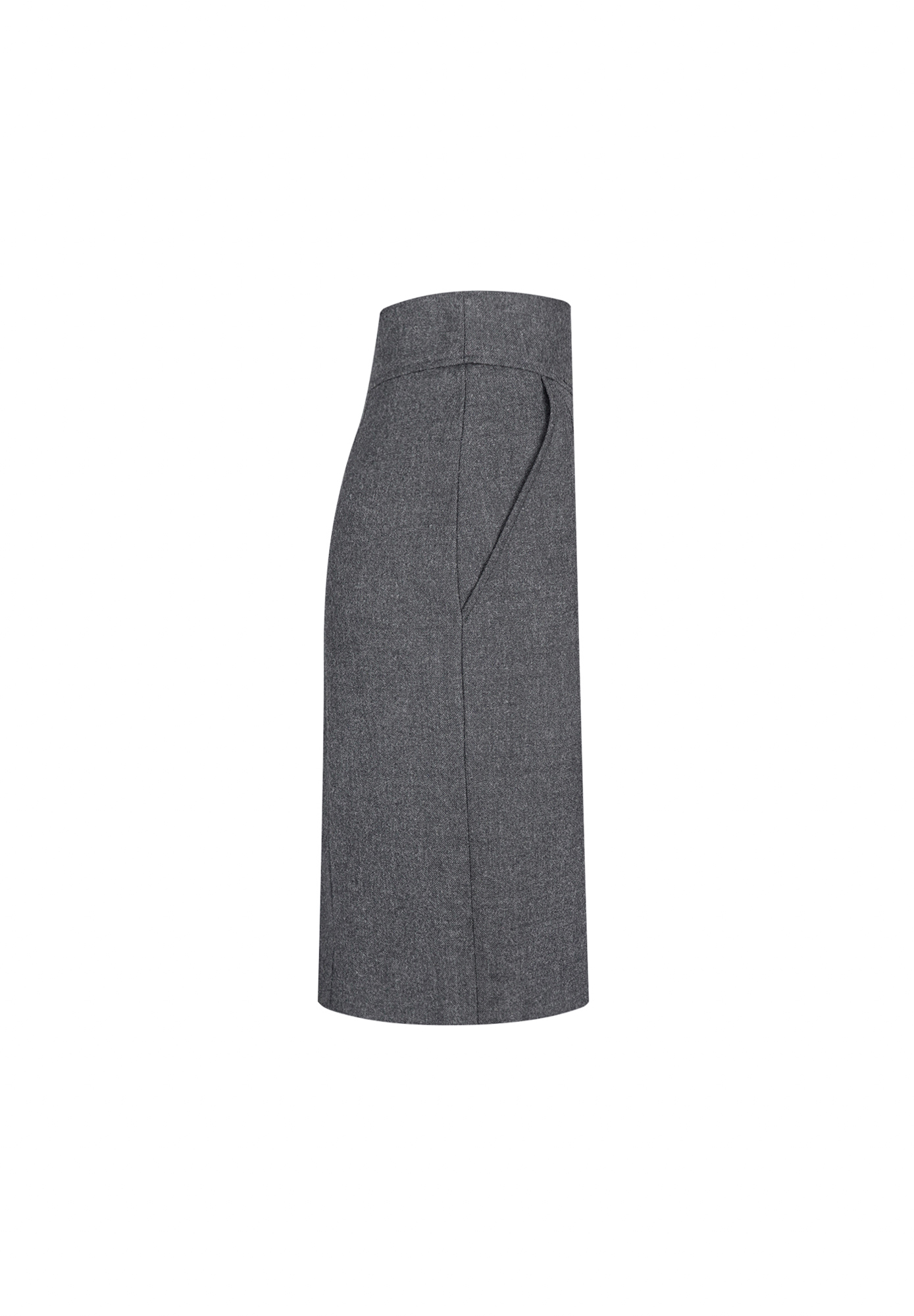 Chanel Dark Grey Wool Skirt