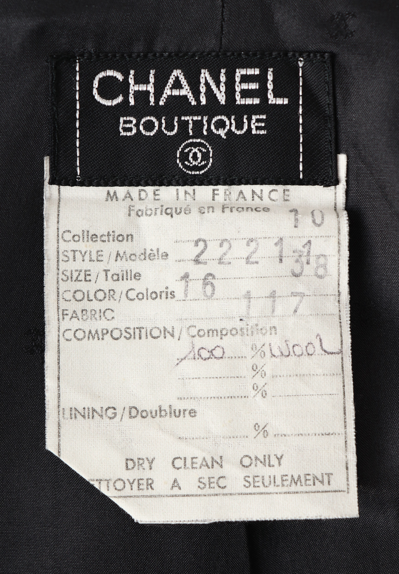 Chanel Dark Grey Wool Skirt