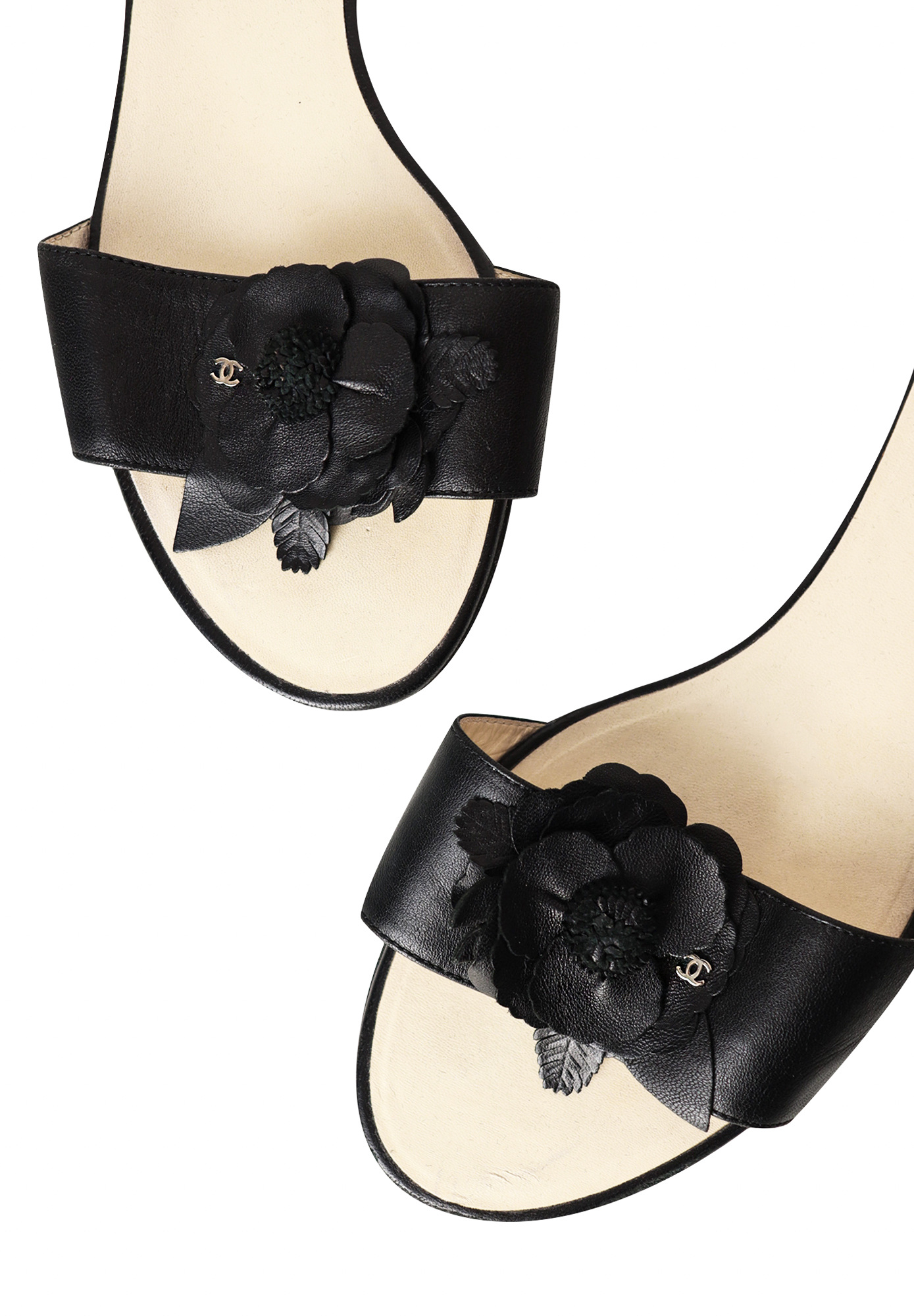 Chanel Sandals With Camellias