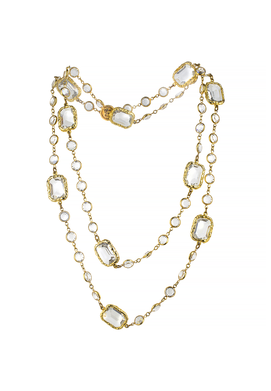 Chanel Rectangle Crystals Necklace