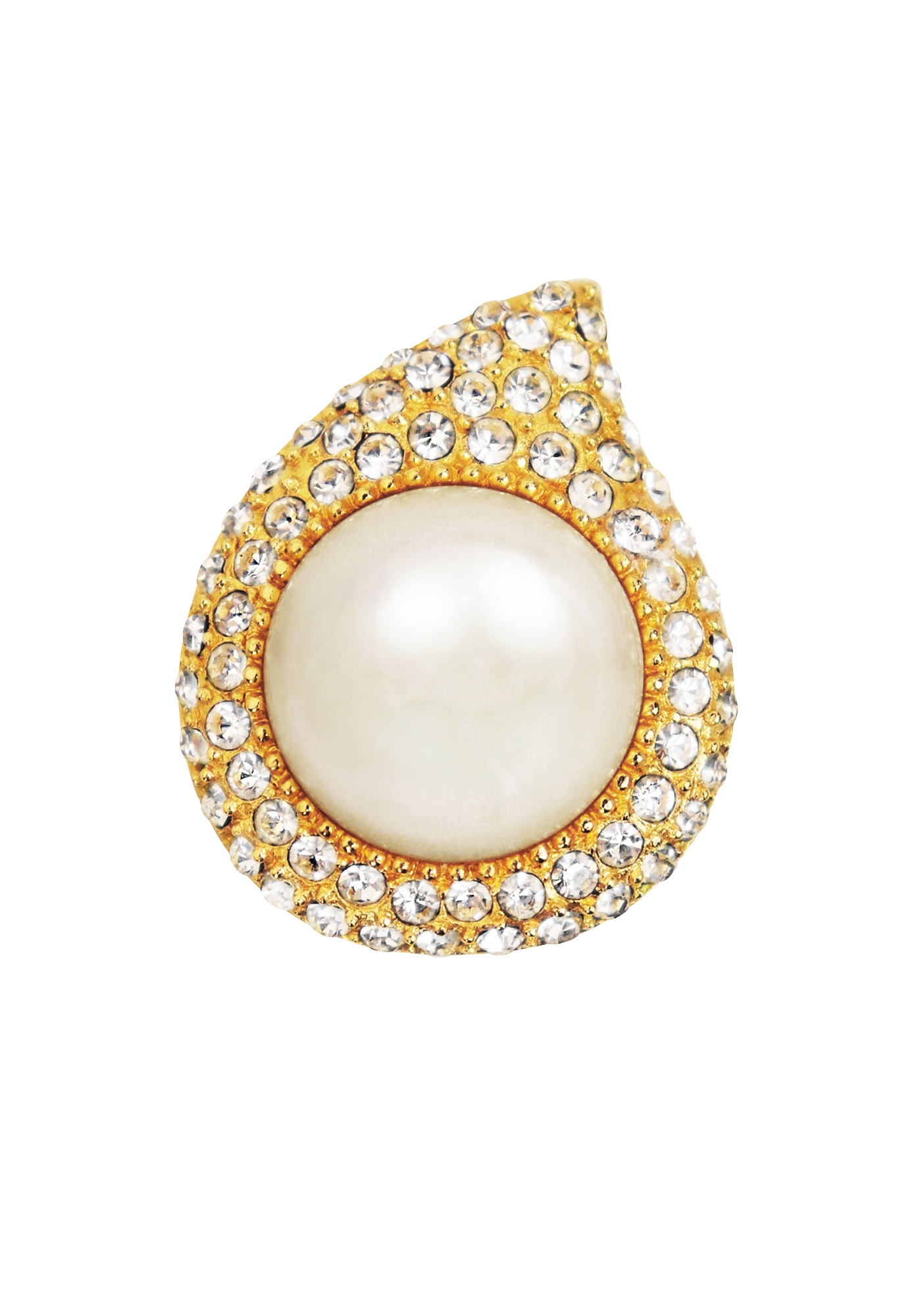 Christian Dior Pearl Clips With Crystals
