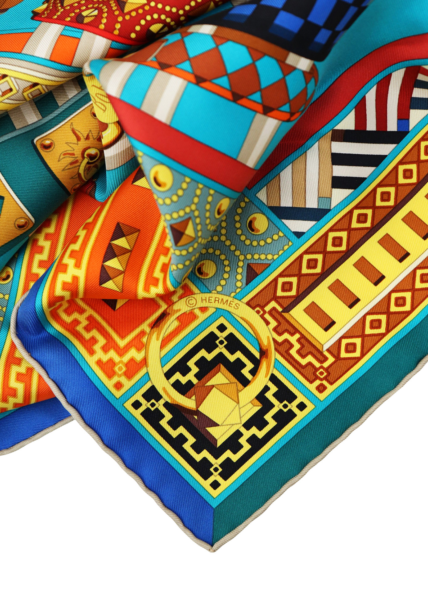 Hermès Colliers de Chiens Silk Scarf