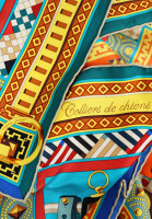 Hermès Colliers de Chiens Silk Scarf