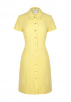Chanel Pale Yellow Tweed Dress