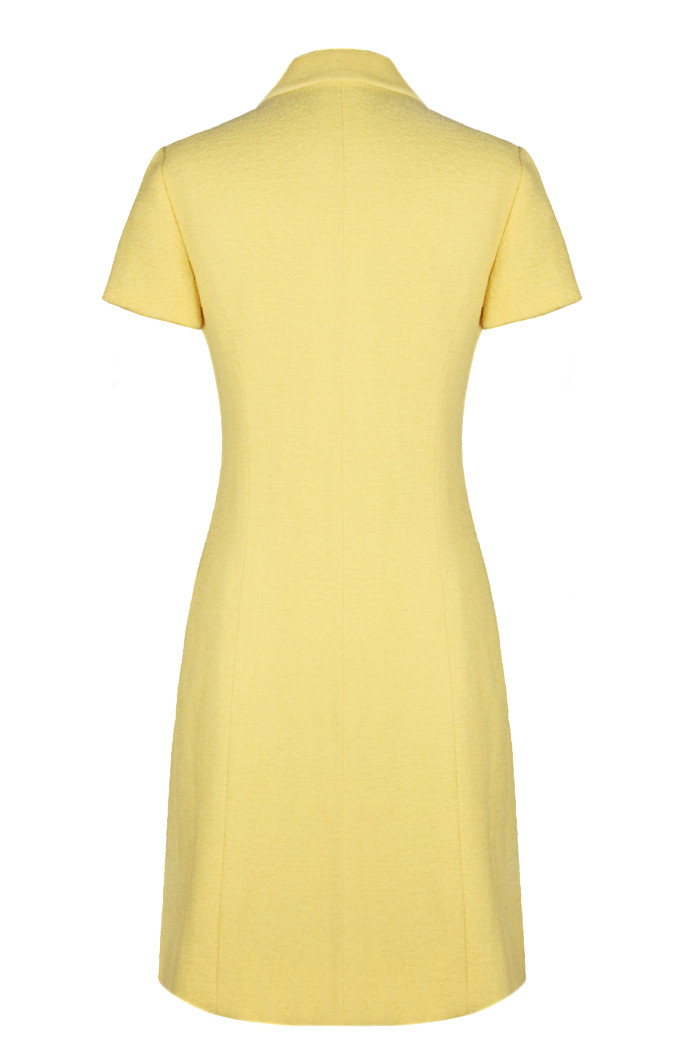 Chanel Pale Yellow Tweed Dress