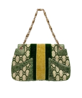 Gucci Jeweled Dragon Velvet Monogram Bag
