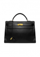 Hermès Kelly 40 Noir Ardennes Bag