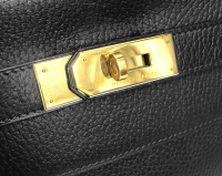 Hermès Kelly 40 Noir Ardennes Bag
