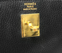 Hermès Kelly 40 Noir Ardennes Bag