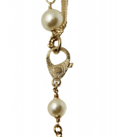 Chanel Pearl Logo Necklace
