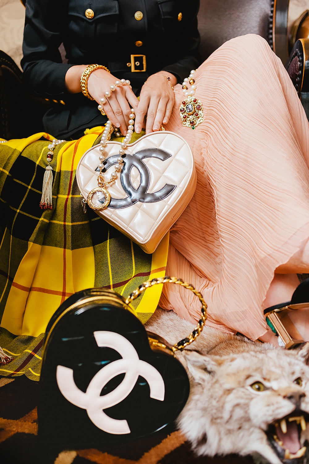 Chanel Patent Leather Heart Handbag