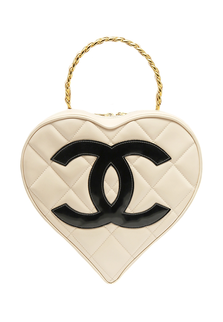 Chanel Patent Leather Heart Handbag