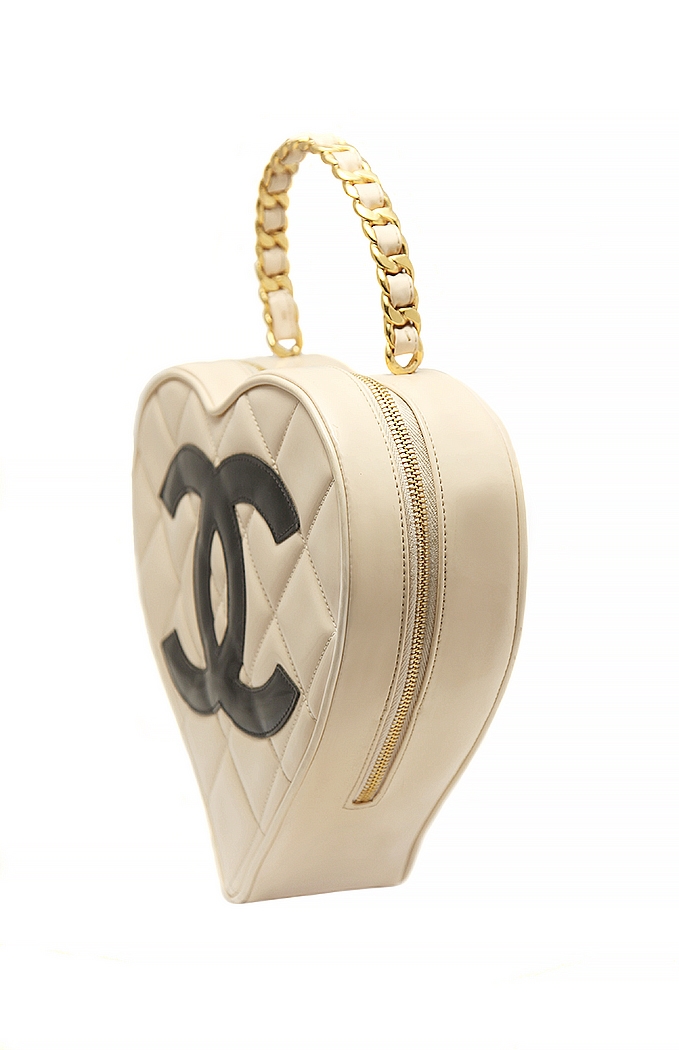 Chanel Patent Leather Heart Handbag