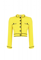 Chanel Cropped Jacket With Black Trim