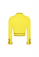 Chanel Cropped Jacket With Black Trim