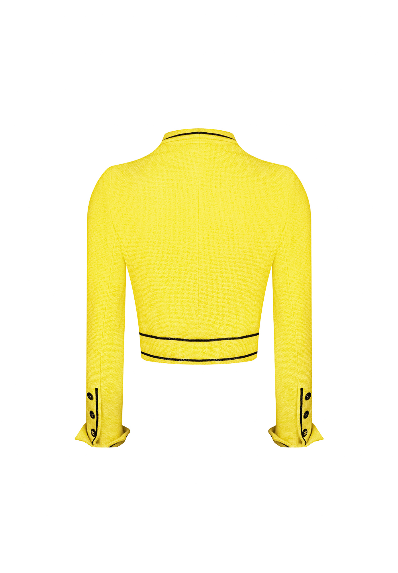 Chanel Cropped Jacket With Black Trim