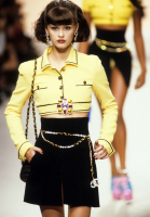 Chanel Cropped Jacket With Black Trim
