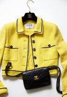 Chanel Cropped Jacket With Black Trim