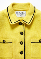Chanel Cropped Jacket With Black Trim
