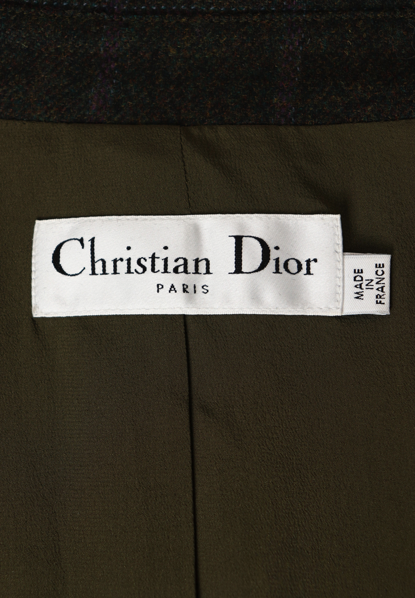 Christian Dior Cropped Plaid Jacket