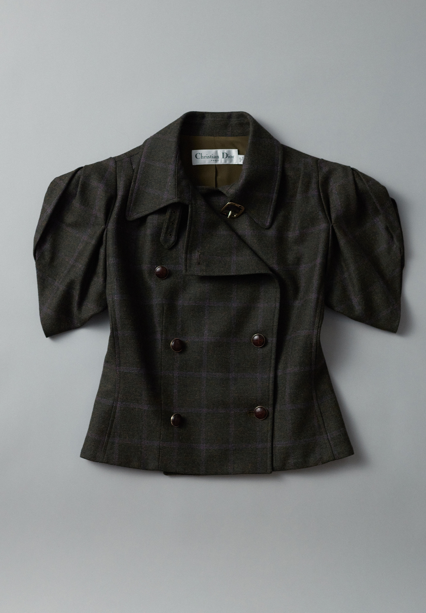 Christian Dior Cropped Plaid Jacket