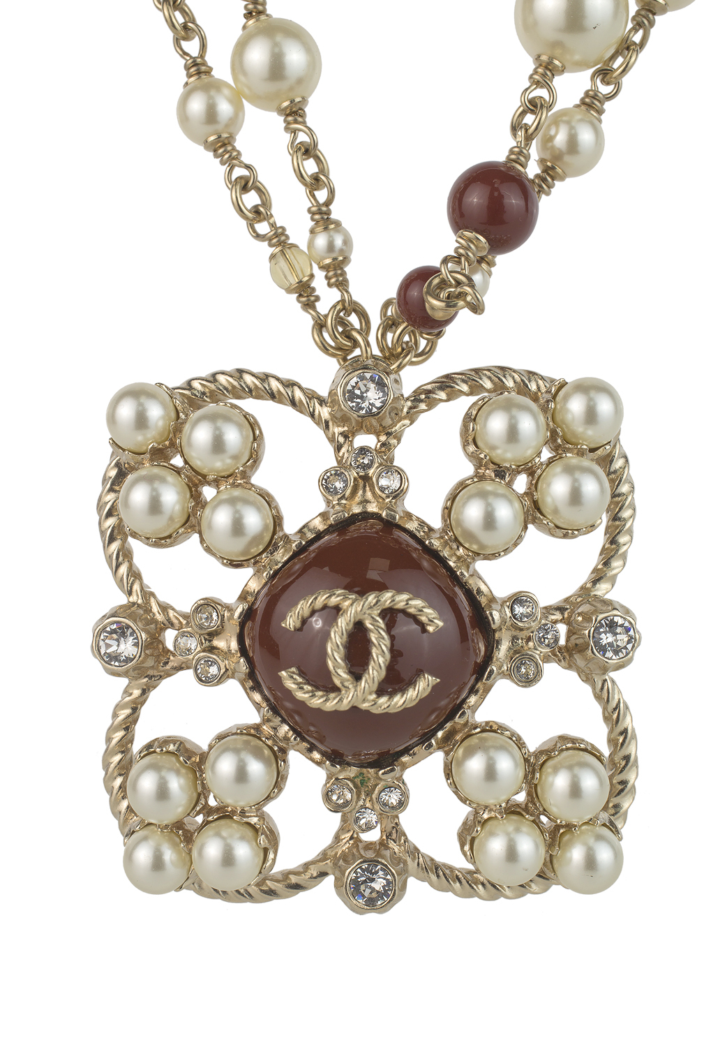 Chanel Logo Charm Necklace