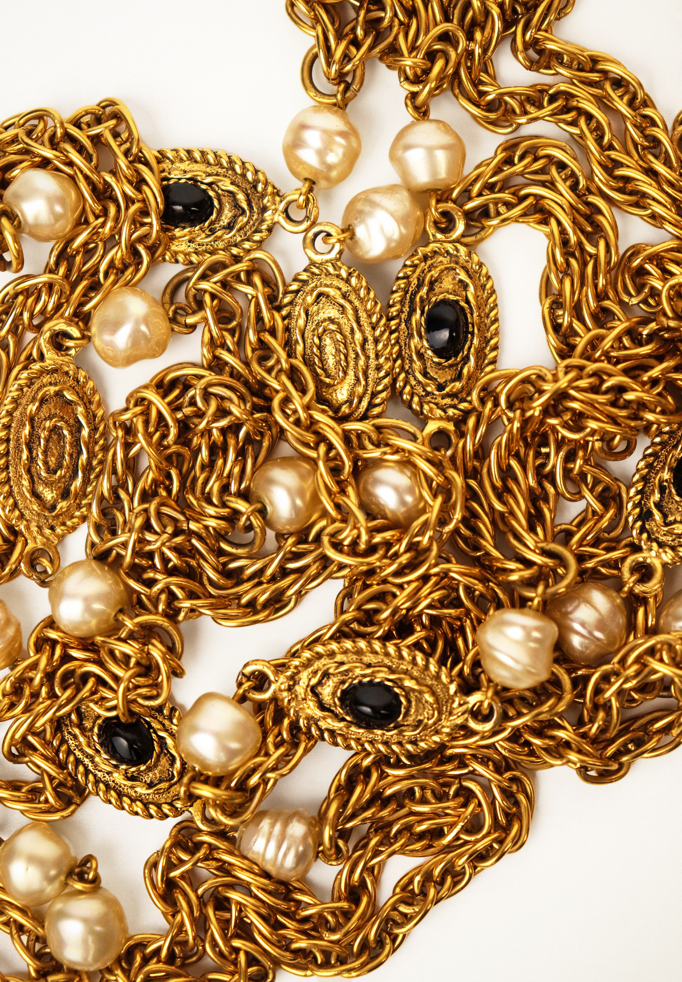 Chanel Necklace With Pendants And Pearls