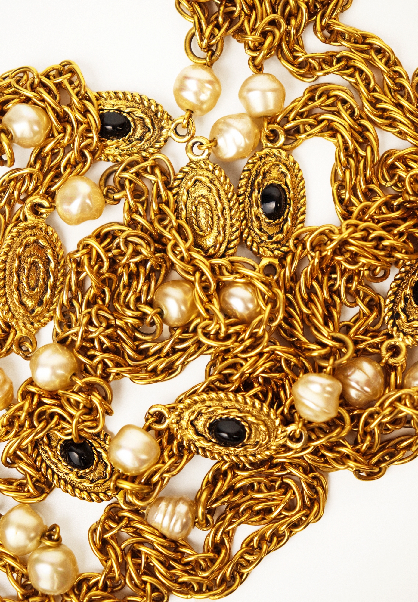 Chanel Necklace With Pendants And Pearls