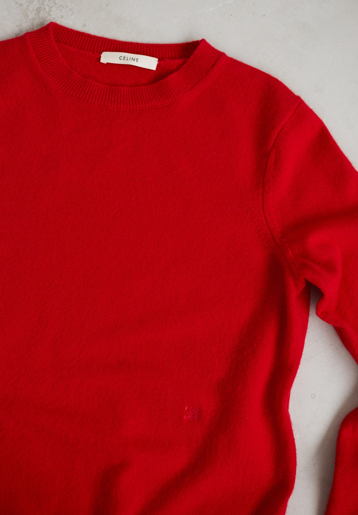 Céline Red Cashmere Sweater