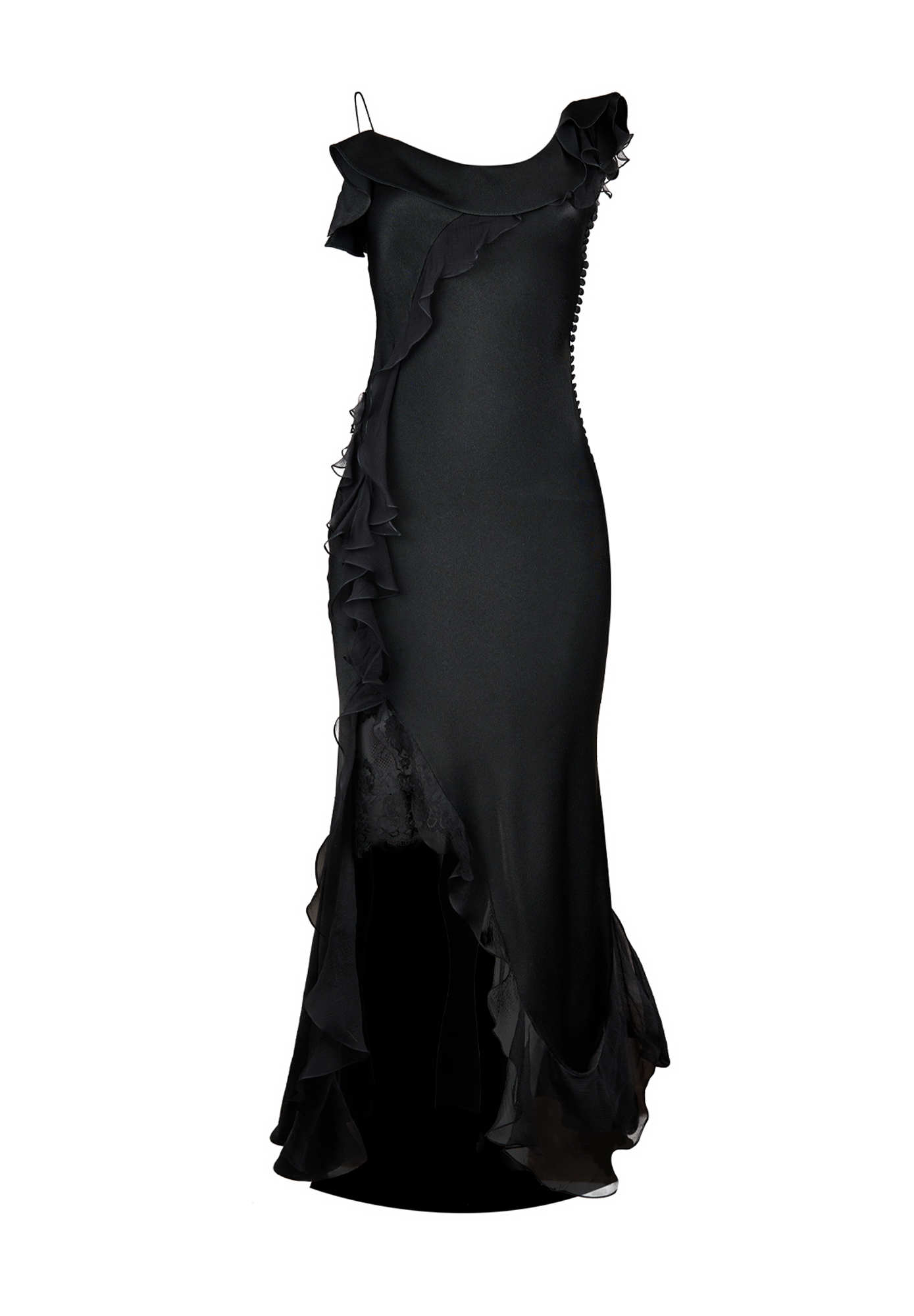 Christian Dior Ruffled Evening Dress