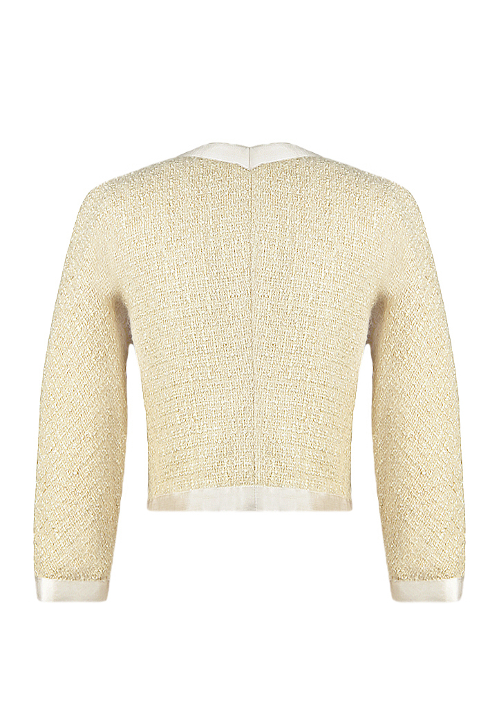 Chanel Pearl White Tweed Jacket