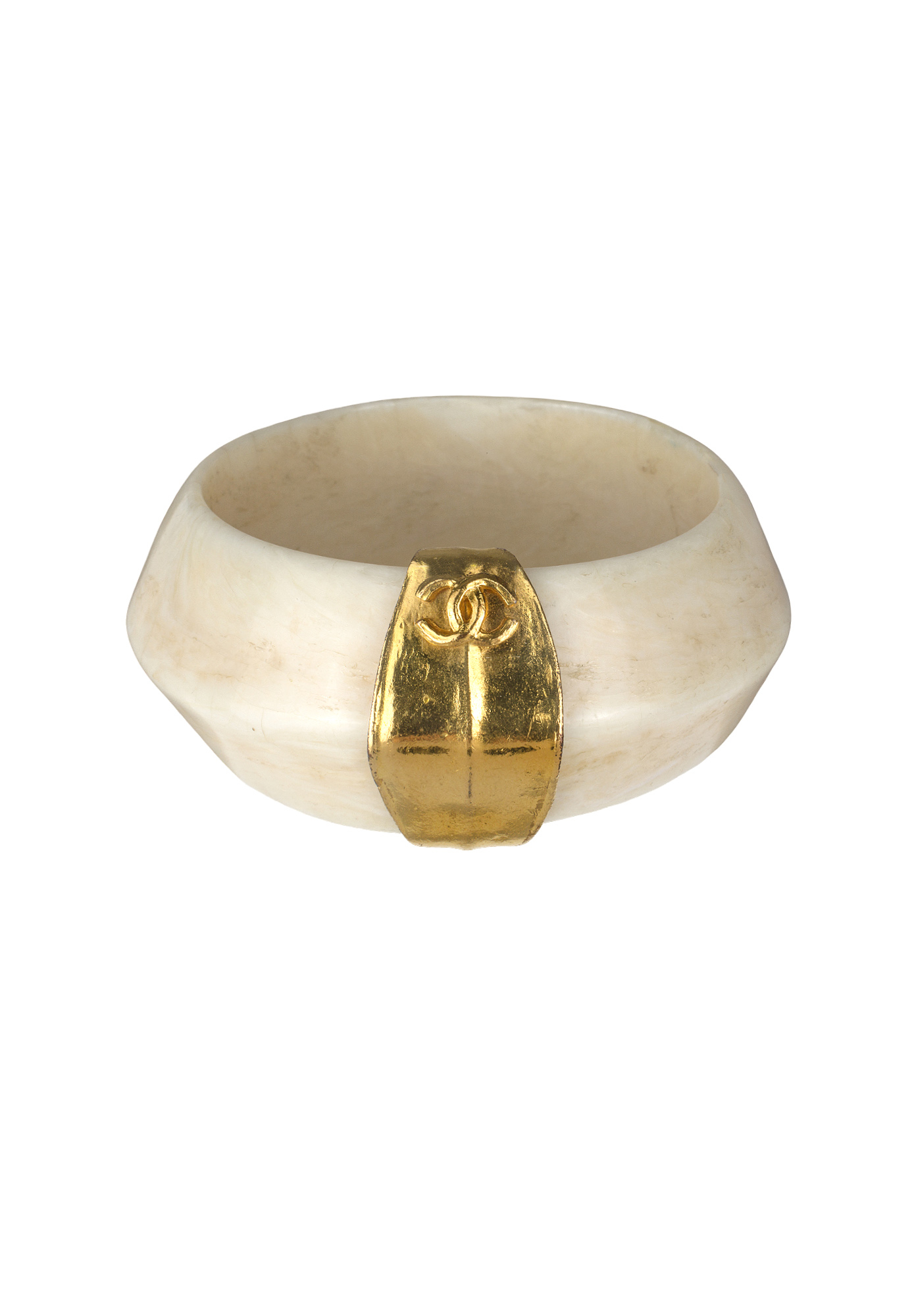 Chanel Gold-Plated Cuff Bracelet