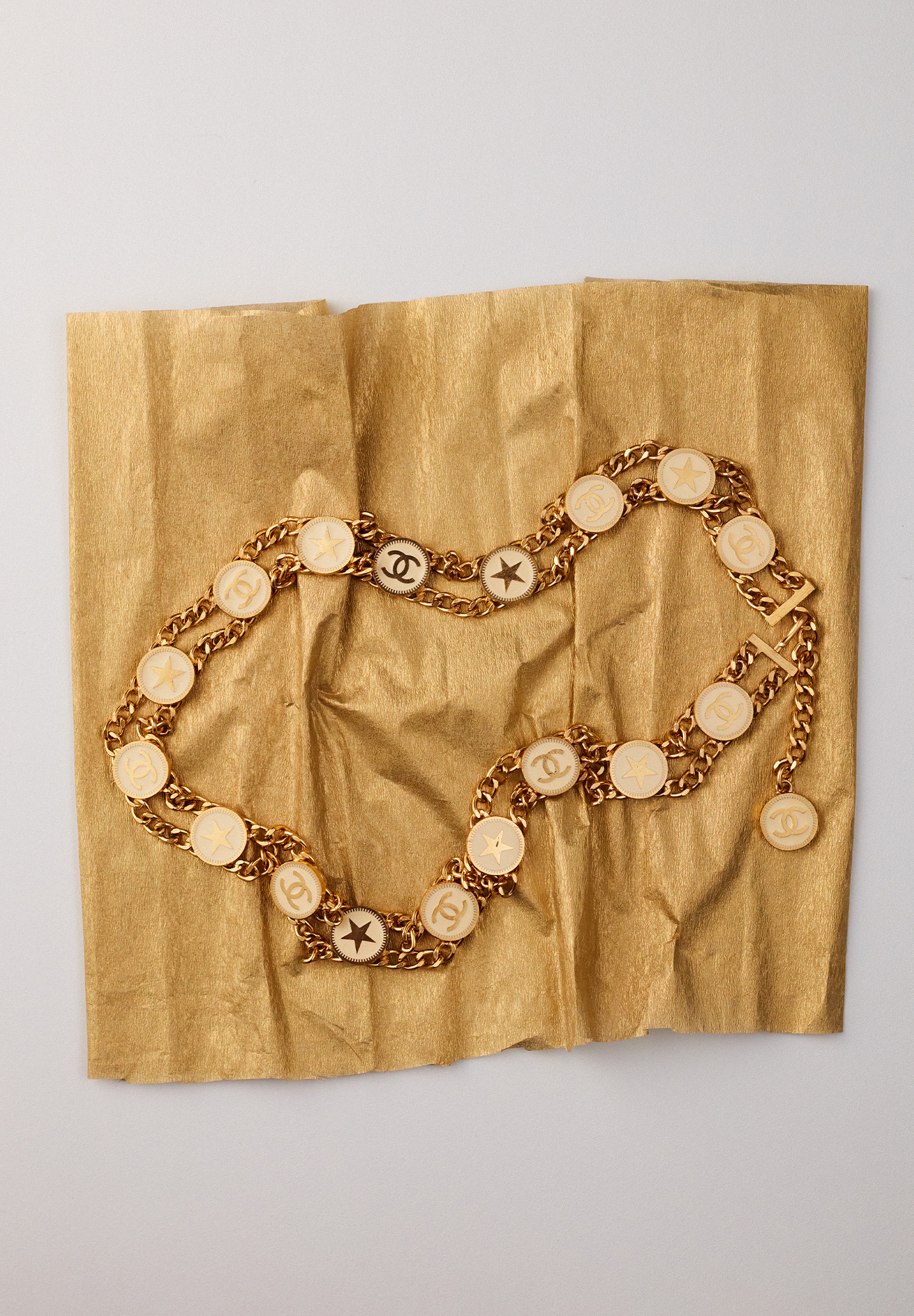 Gold Star Chanel Belt