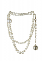 Chanel Pearl Necklace with Brand Logo