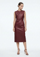 Christian Dior Draped Leather Dress