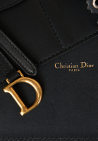 Christian Dior Black Leather Saddle Belt