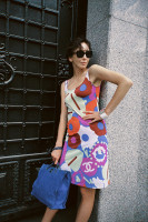 Chanel Flowers And Logo Dress
