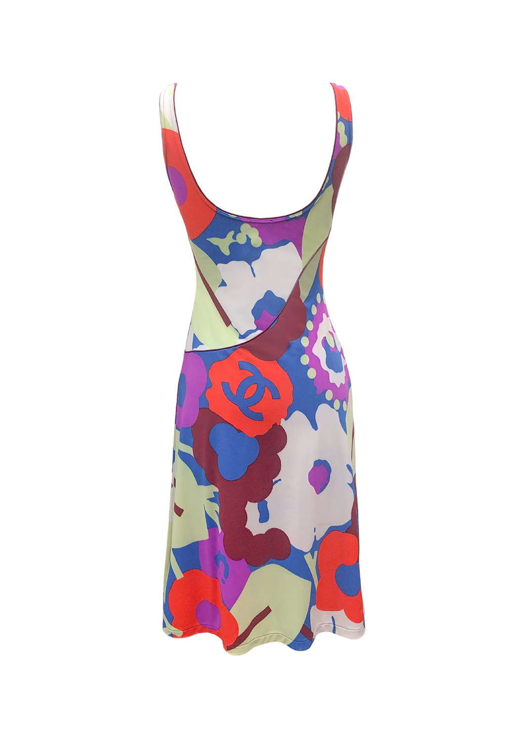 Chanel Flowers And Logo Dress